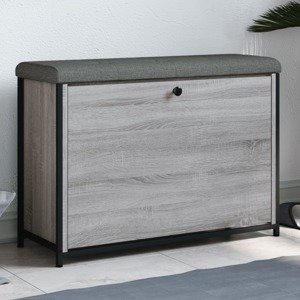 vidaXL Lavička na topánky s vyklápacou zásuvkou sivá sonoma 82x32x56cm