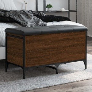 vidaXL Úložná lavička hnedý dub 82x42x45 cm kompozitné drevo