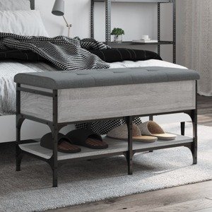 vidaXL Lavička na topánky sivá sonoma 82x42x45 cm kompozitné drevo