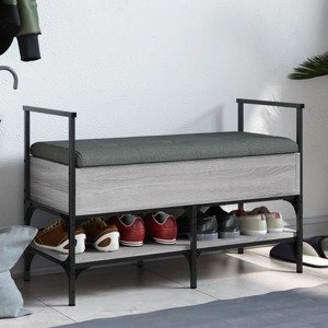 vidaXL Lavička na topánky sivá sonoma 85,5x42x57,5 cm kompozitné drevo