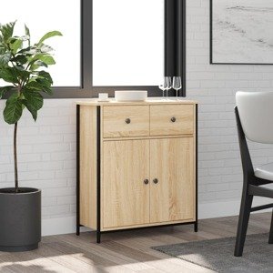 vidaXL Komoda dub sonoma 70x30x80 cm kompozitné drevo