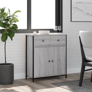 vidaXL Komoda sivá sonoma 70x30x80 cm kompozitné drevo