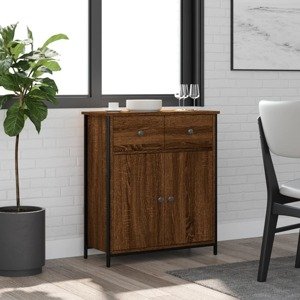 vidaXL Komoda hnedý dub 70x30x80 cm kompozitné drevo