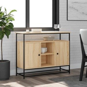 vidaXL Komoda dub sonoma 100x35x80 cm kompozitné drevo