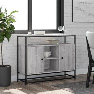 vidaXL Komoda sivá sonoma 100x35x80 cm kompozitné drevo