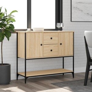 vidaXL Komoda dub sonoma 100x33x75 cm kompozitné drevo