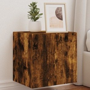vidaXL TV nástenné skrinky s LED svetlami 2 ks dymový dub 40,5x35x40cm