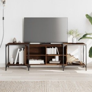 vidaXL TV skrinka hnedý dub 153x37x50 cm kompozitné drevo