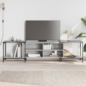 vidaXL TV skrinka sivá sonoma 203x37x50 cm kompozitné drevo