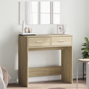 vidaXL Toaletný stolík so zrkadlom dub sonoma 80x39x80 cm