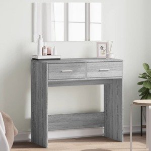 vidaXL Toaletný stolík so zrkadlom sivý sonoma 80x39x80 cm