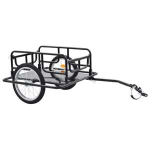 vidaXL Príves na bicykel čierny 130x73x48,5 cm oceľový