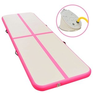 vidaXL Nafukovacia žinenka s pumpou 500x100x10 cm PVC ružová
