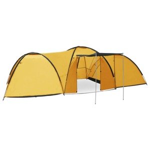 vidaXL Kempingový iglu stan 650x240x190 cm pre 8 osôb, žltý