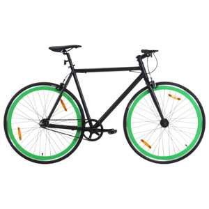 vidaXL Bicykel s pevným prevodom čierno-zelený 700c 59 cm