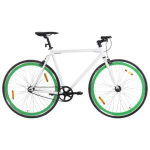vidaXL Bicykel s pevným prevodom bielo-zelený 700c 51 cm