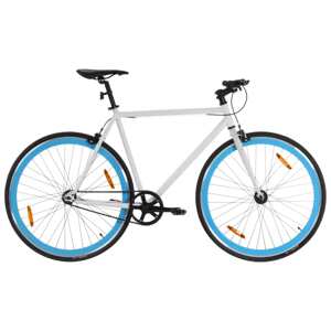 vidaXL Bicykel s pevným prevodom bielo-modrý 700c 59 cm