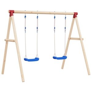 vidaXL Sedadlá na hojdačku s lanami 2 ks modré 37x15 cm polyetylén