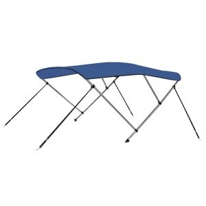 vidaXL Strieška Bimini s 3 oblúkmi, modrá 183x180x137 cm