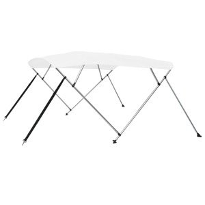 vidaXL Strieška Bimini so 4 oblúkmi, biela 243x180x137 cm