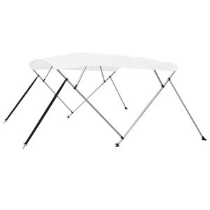 vidaXL Strieška Bimini so 4 oblúkmi, biela 243x196x137 cm