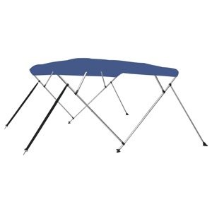 vidaXL Strieška Bimini so 4 oblúkmi, modrá 243x196x137 cm