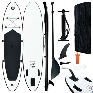 vidaXL Nafukovací Stand up paddleboard, čierno biely