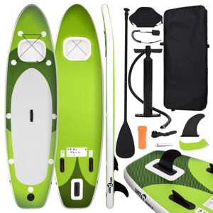vidaXL Nafukovací Stand up paddleboard zelený 330x76x10 cm