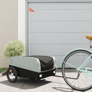 vidaXL Vozík za bicykel, čierno sivý 45 kg, železo