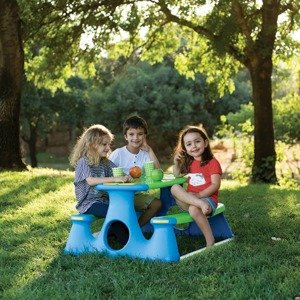 vidaXL Pikniková lavička pre deti 89,5x84,5x48 cm polypropylén