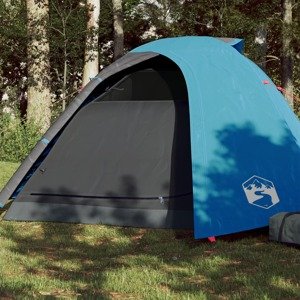 vidaXL Kempingový stan pre 4 osoby modrý 267x272x145 cm 185T taffeta