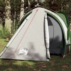 vidaXL Kempingový stan pre 2 osoby zelený 320x140x120 cm 185T taffeta