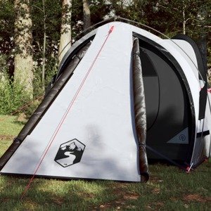 vidaXL Kempingový stan pre 2 osoby biely 320x140x120 cm 185T taffeta