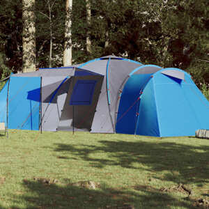 vidaXL Kempingový stan 12 osôb modrý 840x720x200 cm 185T taft
