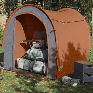 vidaXL Skladovací stan sivo-oranžový 204x183x178 cm 185T taft