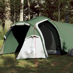 vidaXL Kempingový stan pre 4 osoby zelený 360x140x105 cm 185T taffeta