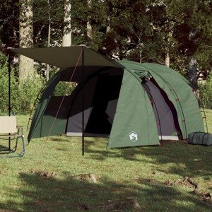 vidaXL Kempingový stan pre 4 osoby zelený 420x260x153 cm 185T taft