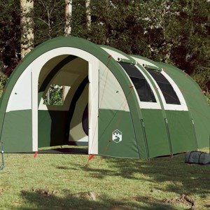 vidaXL Kempingový stan 4 osoby zelený 483x340x193 cm 185T taft