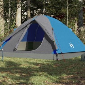vidaXL Kempingový stan 6 osôb modrý 348x340x190 cm 190T taft