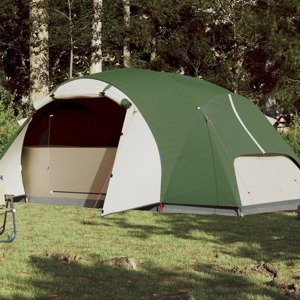vidaXL Kempingový stan 8 osôb zelený 360x430x195 cm 190T taft