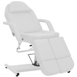 vidaXL Kozmetické kreslo z umelej kože, biele 180x62x78 cm