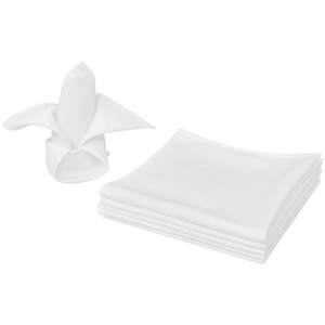 vidaXL 50 stolovacích obrúskov bielych 50 x 50 cm