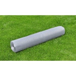 vidaXL Drôtené pletivo, pozinkovaná oceľ 25x1 m, strieborné