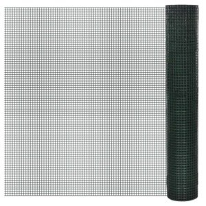 vidaXL Drôtené pletivo pozinkované a potiahnuté PVC 25x1 m zelené