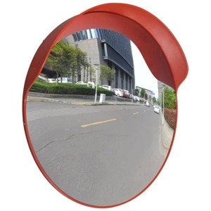 vidaXL Konvexné dopravné zrkadlo, PC plast, oranžové 60 cm, do exteriéru