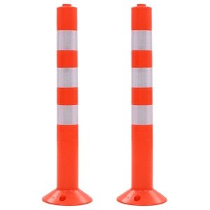 vidaXL Dopravné zahradzovacie stĺpiky, 2 ks plast 75 cm