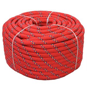 vidaXL Lodné polypropylénové lano 18 mm 50 m červené