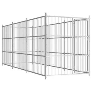 vidaXL Vonkajšia voliéra pre psy 450x150x185 cm