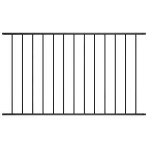 vidaXL Plotový panel, práškovaná oceľ 1,7x1 m, čierny