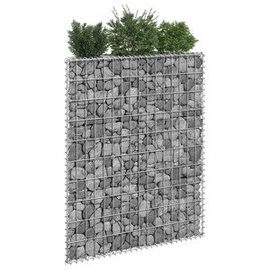 vidaXL Trapézový gabiónový vyvýšený kôš pozinkovaná oceľ 80x20x100 cm